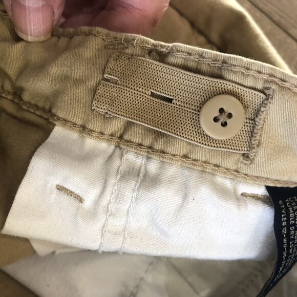 Polo Ralph Lauren Shorts Boys Tan Flat Front Adjustable 8" Sz 14 Preppy Uniform - Picture 6 of 9